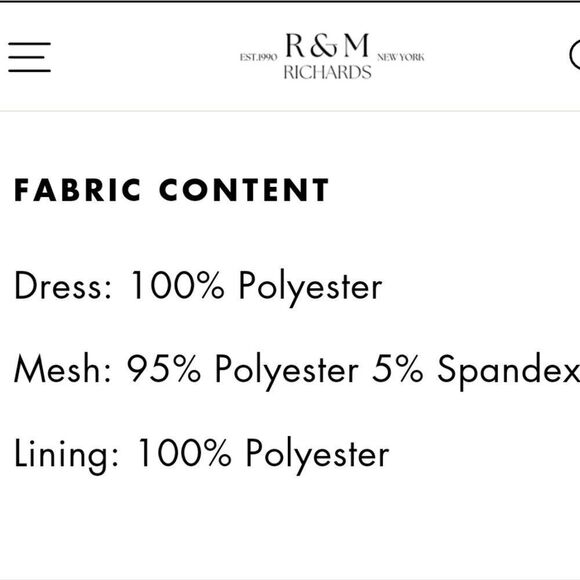 Women's R&M Richards Embroidered Sequin Bodice Dress with Cape Sleeves, fits 6-8 - Picture 7 of 8